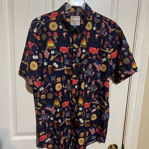 RSVLTS Men's XL “Ron Swanson” Button Down Shirt